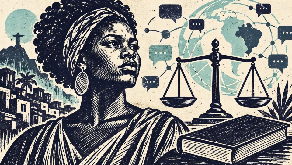 Ilustração em xilogravura sobre Lei de injúria racial pode beneficiar réus em crimes virtuais